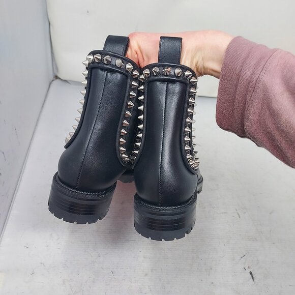 Christian Louboutin Black Spike Stud Capahutta Chelsea Boot - Picture 9 of 11